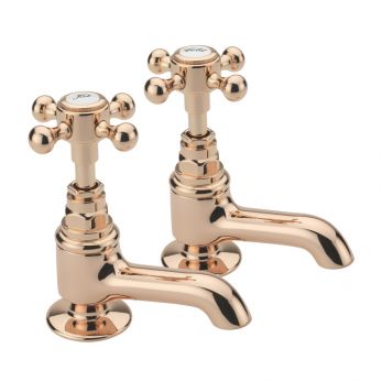 Allora Pair Basin Taps Rose Gold