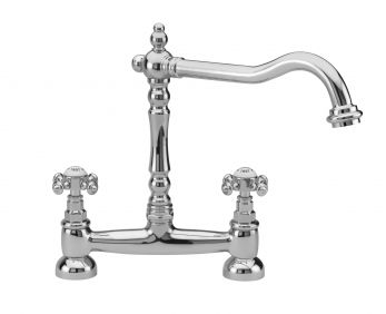 French classic bridge sink mixer, Chrome Plated