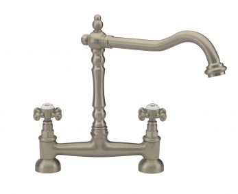 French classic bridge sink mixer, Pewter Plated