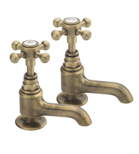 Allora Pair Basin Taps Bronze