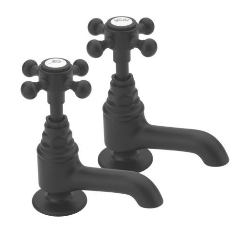 Allora Pair Basin Taps Matt Black