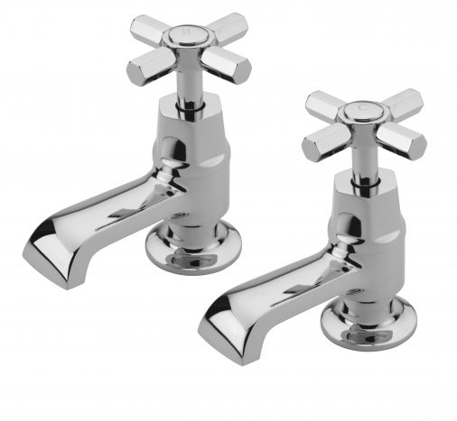 Charleston pair of bath taps, Chrome Plated