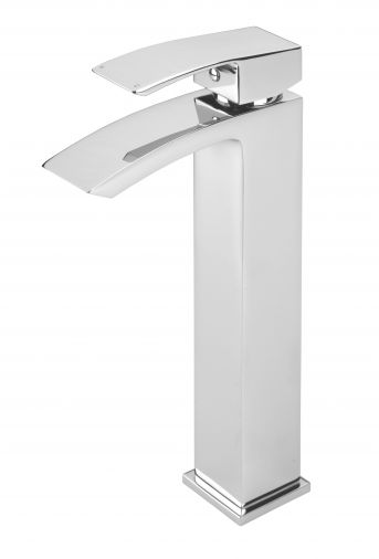 Whistle extended mono basin mixer with click clack waste, Chrome Plated