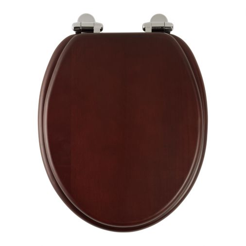 Roper Rhodes Traditional Toilet Seat with Soft Close Hinges - Mahogany Finish