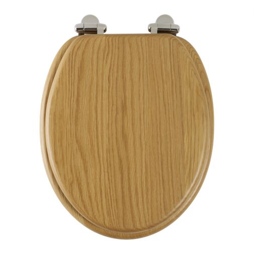 Roper Rhodes Traditional Toilet Seat with Soft Close Hinges - Oak Finish